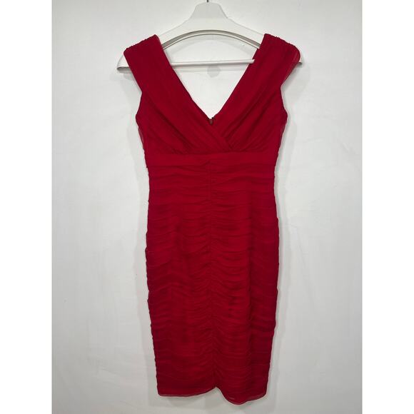Tadashi Petite Collections Red Formal Dress 4P - Picture 2 of 7
